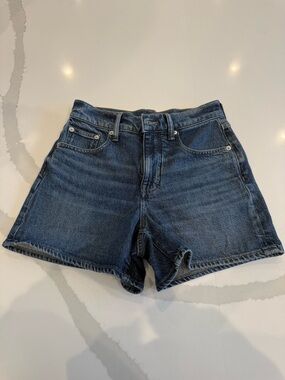 J. Crew Dark Blue High-Rise Denim Shorts